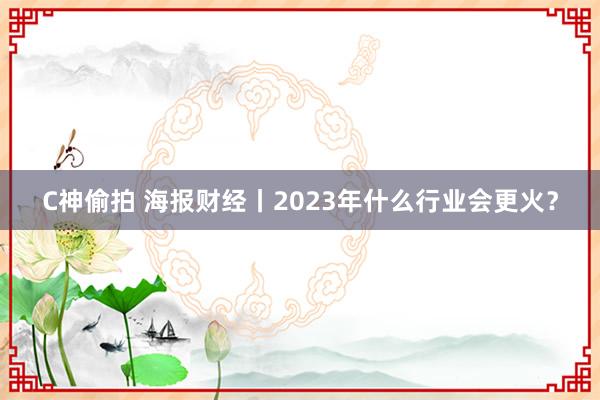 C神偷拍 海报财经丨2023年什么行业会更火？