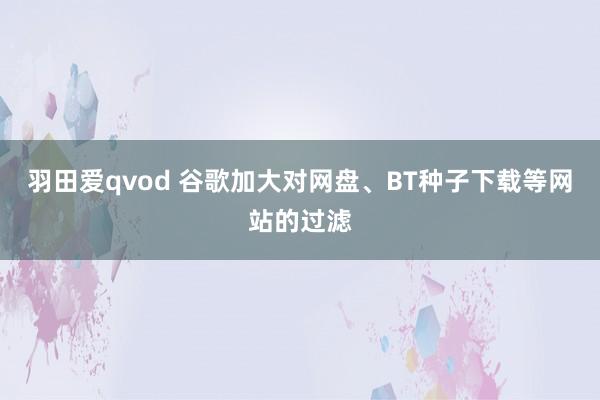 羽田爱qvod 谷歌加大对网盘、BT种子下载等网站的过滤